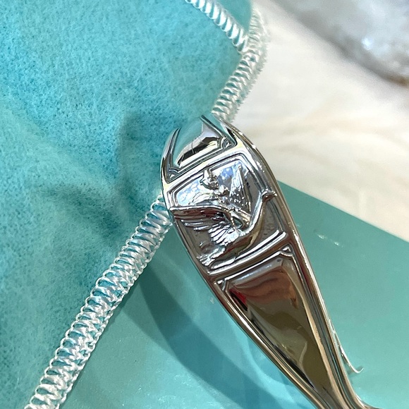 TIFFANY & Co BABY SPOON Mother Goose loop STERLING SILVER with box + pouch - Picture 3 of 15